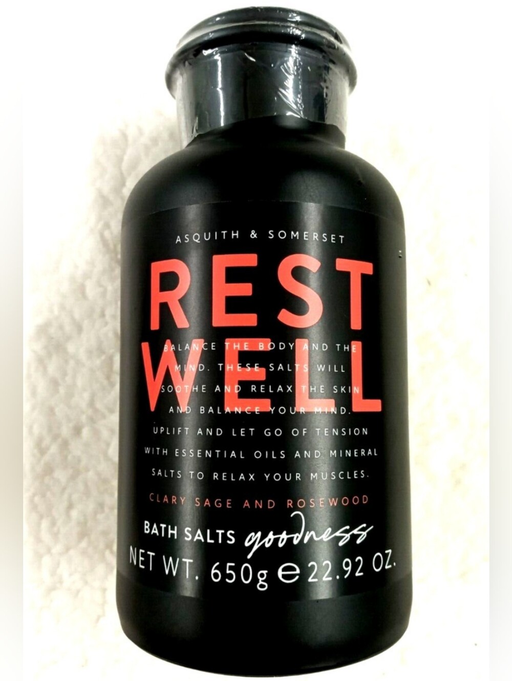 Asquith & Somerset REST WELL Clary Sage & Rosewood Bath Salts